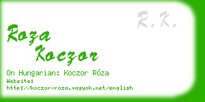 roza koczor business card