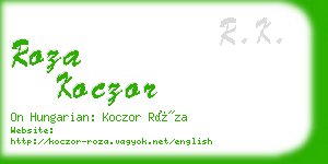 roza koczor business card